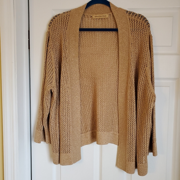 gold cardigan dress